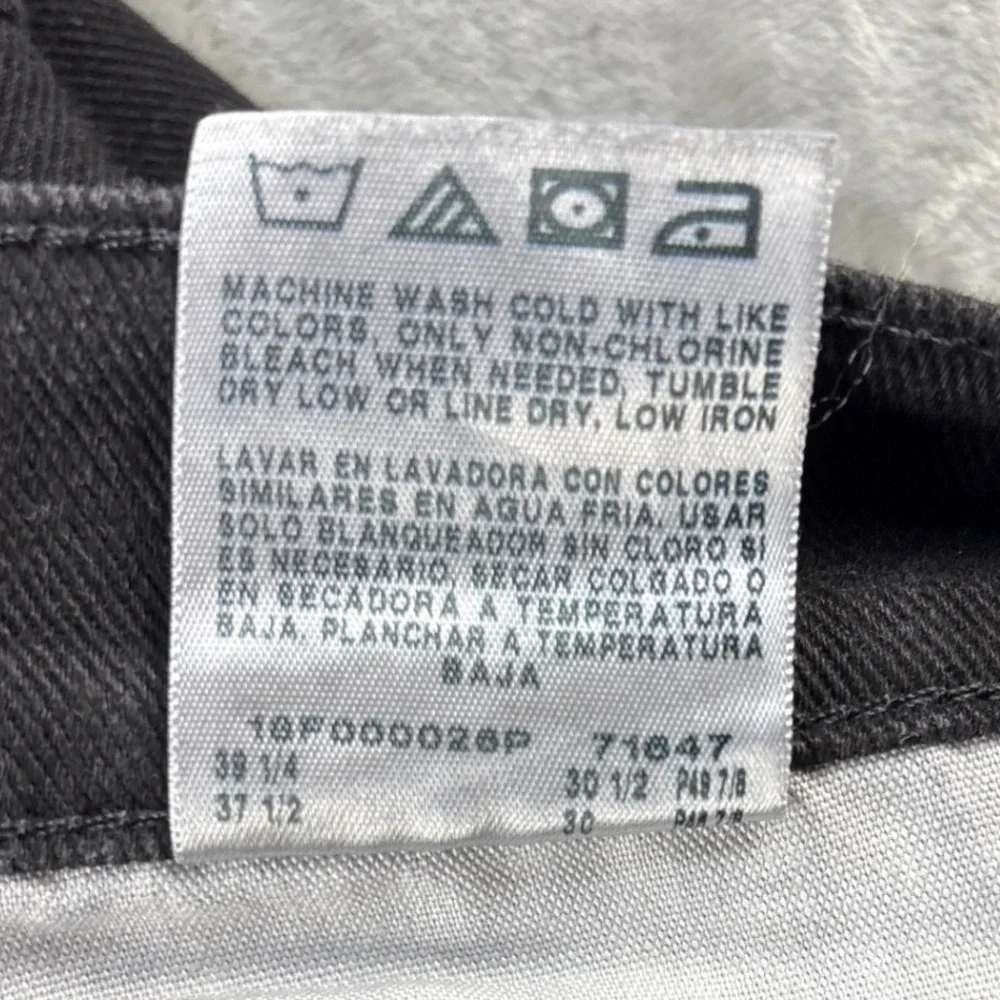 Lee Jeans Mens 36x30 Dungarees Slim Fit Black Stretch Denim EUC